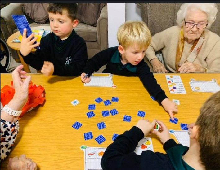 Woodlands Schools Reception Children visit Hutton Village Care Home
